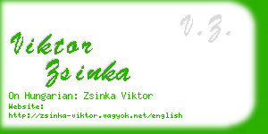 viktor zsinka business card